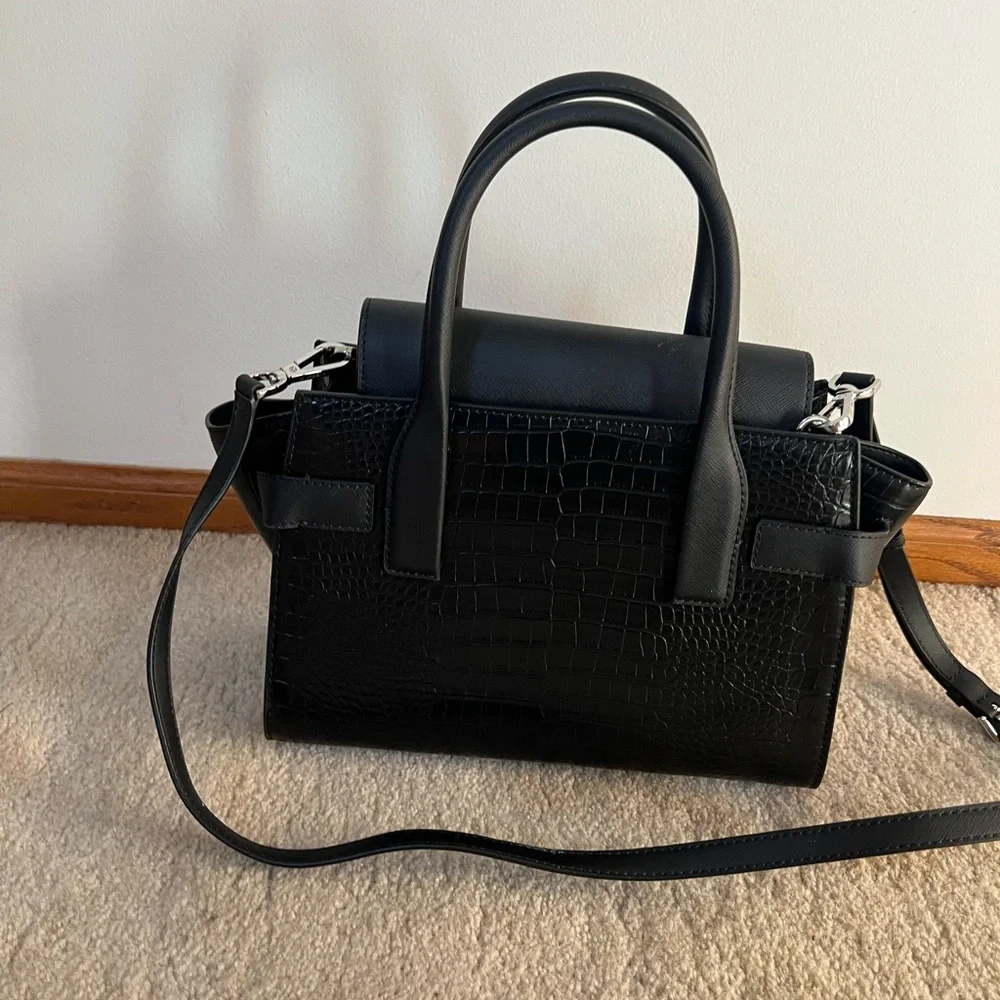 Michael Kors Black Embossed Leather Purse